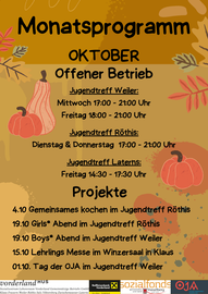 Monatsprogramm Oktober