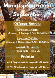 Monatsprogramm September