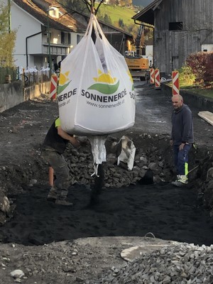 Frische Erde für den Wurzelstock.JPG