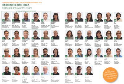 Das Team der Gemeindeliste Sulz stellt sich vor! Das Team der Gemeindeliste Sulz stellt sich vor!