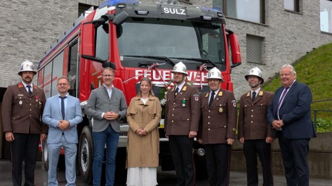 Feierliche Übergabe und Segnung des neuen Tanklöschfahrzeugs der Feuerwehr Sulz