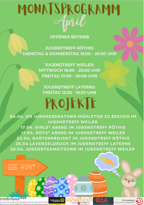 OJA - Monatsprogramm April