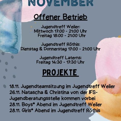 OJA - Monatsprogramm November 2024