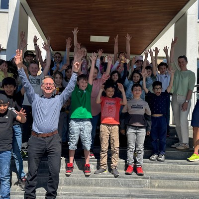 Volksschule Sulz auf Besuch im Gemeindeamt