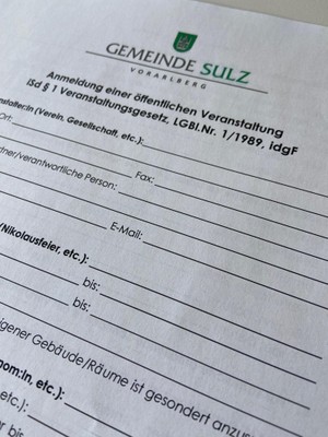 Anmeldung öffentlicher Veranstaltungen