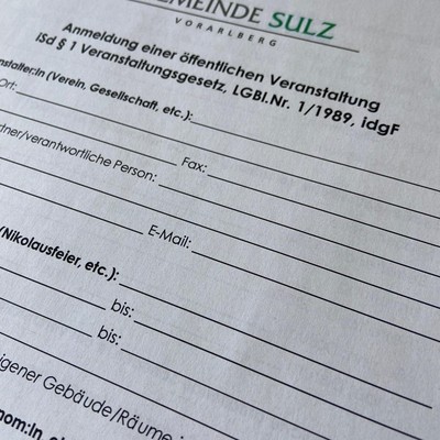 Anmeldung öffentlicher Veranstaltungen