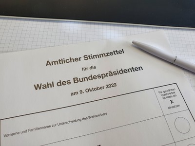 Bundespräsidentenwahl, Sonntag 09.10.2022 Bundespräsidentenwahl, Sonntag 09.10.2022