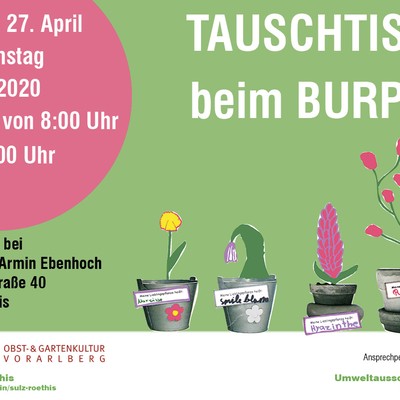 TAUSCHTISCH beim BURPUR statt Pflanzentauschbörse 2020 RÖTHIS & SULZ