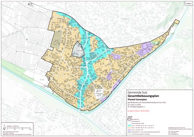 Neuerlassung eines Bebauungsplanes der Gemeinde Sulz