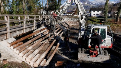 Rechen der Triftanlage fertiggestellt Rechen der Triftanlage fertiggestellt