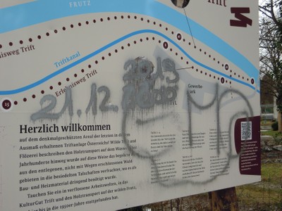 Vandalismus bei der Triftanlage Vandalismus bei der Triftanlage