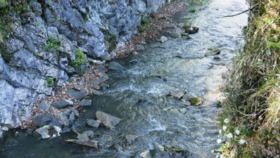 2017: April: Das Wasser füllt den Triftkanal.