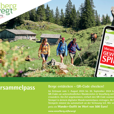 "Wandersammelpass 2024 - Berge entdecken - QR-CODE checken!"