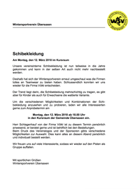 Schibekleidung - Anprobe