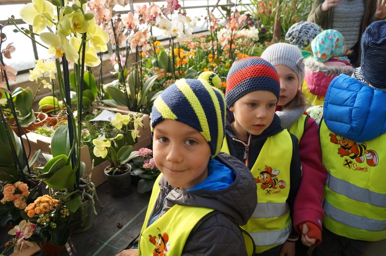 Die Bienilekinder lernten viel beim Ausflug in die Gärtnerei.