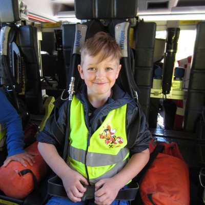 Zu Besuch bei der Feuerwehr Übersaxen