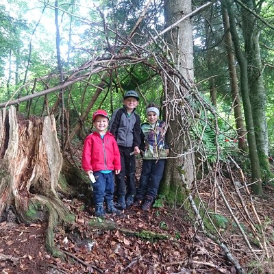 Waldwoche im Kindergarten Übersaxen