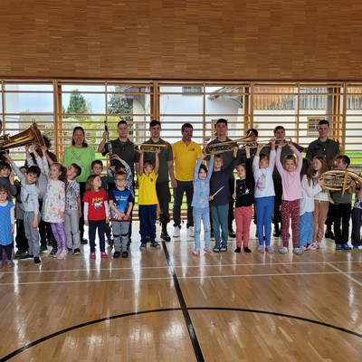 Instrumentenvorstellung des Musikvereins Übersaxen und der Militärmusik Vorarlberg