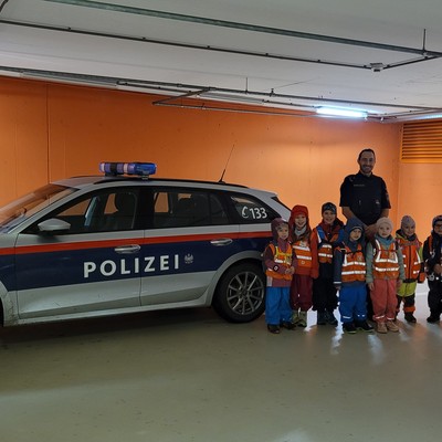 Verkehrserziehung im Kindergarten Übersaxen
