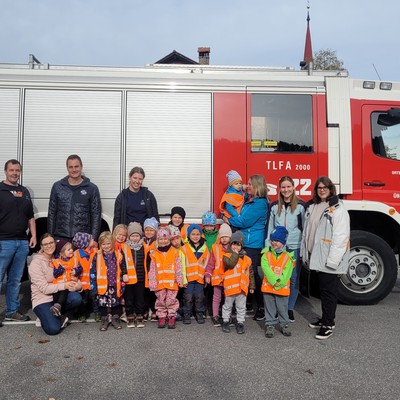 Ausflug zur Feuerwehr Übersaxen