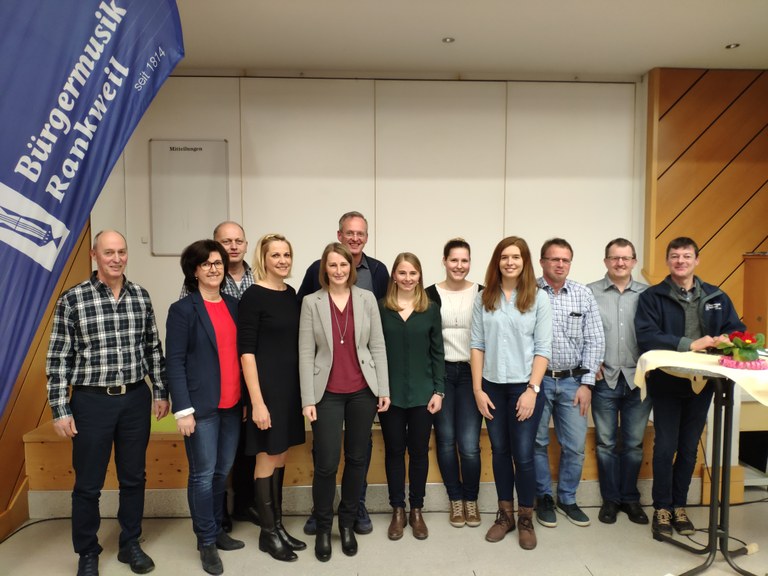Das neue Vorstands-Team der Bürgermusik Rankweil