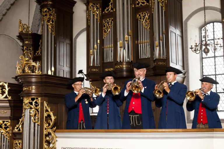 Bläsergruppe in der Basilika