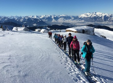 Skitour auf die Mellenköpfe, Rodeln auf Gapfohl