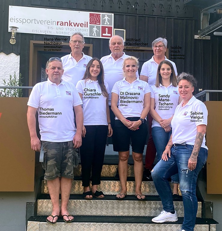 Vorne v.li. Thomas Biedermann u. Sabine Vielgut, 2.R Chiara Gurschler, DI Drazana Malinovic- Biedermann u. Sandy Marte Tschann, hinten v. li. Hans -W. Nachbaur, W. Kleinfercher u. Isolde Hoch