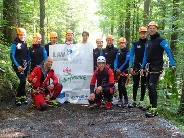 ERASMUS+ "Jugend in Aktion": Canyoning in Kobelach, Vlbg.