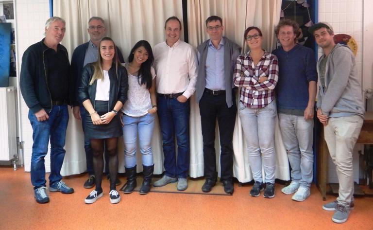 Der Vorstand der OJA Rankweil mit den Jugendleiter*innen (v.l.n.r.: Armin Wille, Norbert Schmidle, Anja Matt, Racquel del Rosario, Andreas Prenn, Michael Rauch, Manuela Öhri, Claudio Herburger, Dominik Juen)