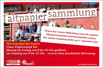 Altpapiersammlung abgesagt