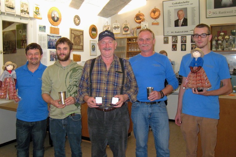 vl. Harald Huber,  Hannes Riedmann ,  Josef Ledinek,  Gotthard Ströhle u. Simon Ströhle