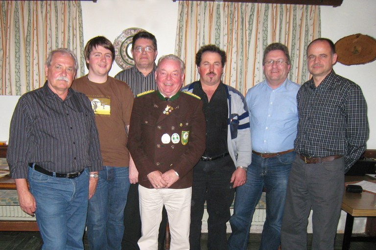 vl.  Georg Macek, Michael Vetter, Fritz Unsinn, Josef Kessler, Hartwig Heinzle, Günther Hillinger u. Manfred Weinzierl.