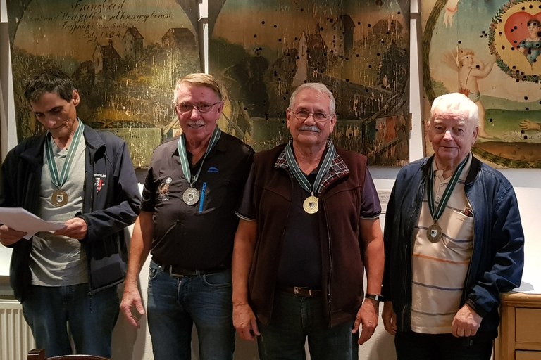 v.l.  Bz.Spl.KK Fleisch Michael, Burtscher Hubert,  Macek Georg u. Kessler Josef.