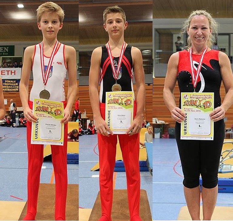 Unsere Staatsmeister: Florian Winder, Elias Mäser, Karin Malsiner