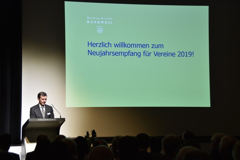 Bürgermeister Summer beim Vereinsempfang © Marktgemeinde Rankweil