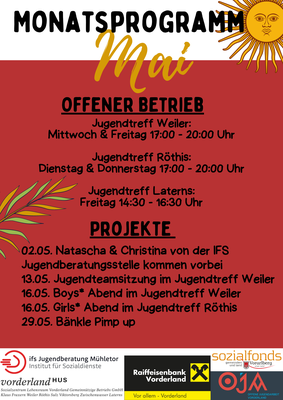 OJA - Monatsprogramm Mai 2024