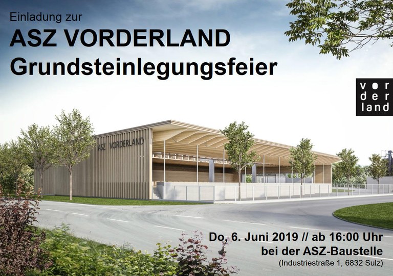 Einladung ASZ Grundsteinlegungsfeier