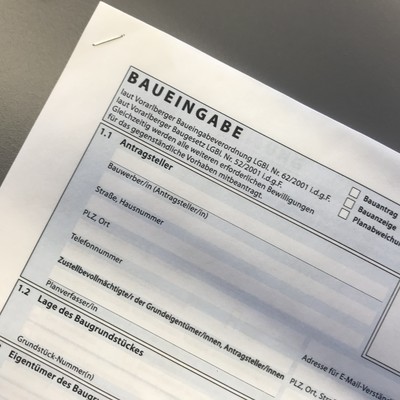 Neues Baueingabeformular