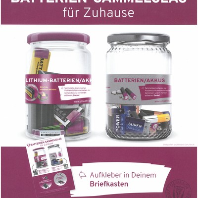Batterien-Sammelglas für Zuhause