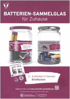 Batterien-Sammelglas für Zuhause