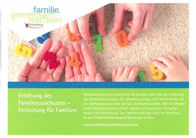 Erhöhung des Familienzuschusses Erhöhung des Familienzuschusses