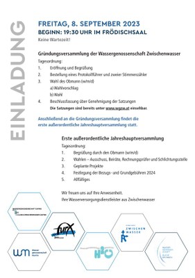Gründungsversammlung der Wassergenossenschaft Zwischenwasser