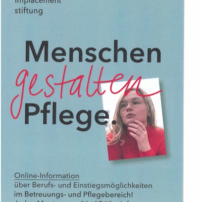 Menschen gestalten Pflege. Gestalte mit. Online-Info über Betreuungs- und Pflegeberufe