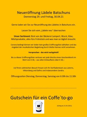 Neueröffnung Lädele Batschuns