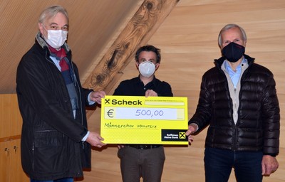 Scheckübergabe Männerchor Muntlix
