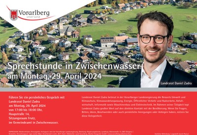 Sprechstunde Landesrat Daniel Zadra Sprechstunde Landesrat Daniel Zadra