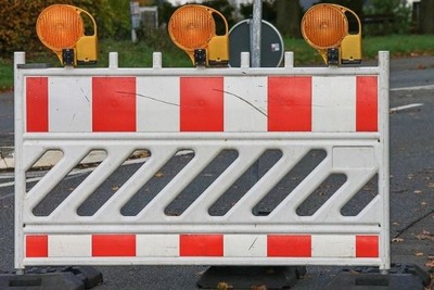 Straßensperre Engelbrücke Straßensperre Engelbrücke