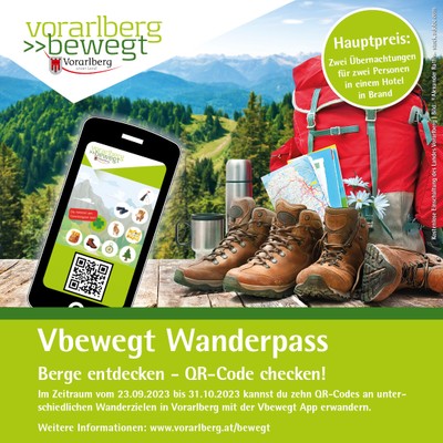 Wanderpass 2023: Berge entdecken – QR-Code checken! Wanderpass 2023: Berge entdecken – QR-Code checken!