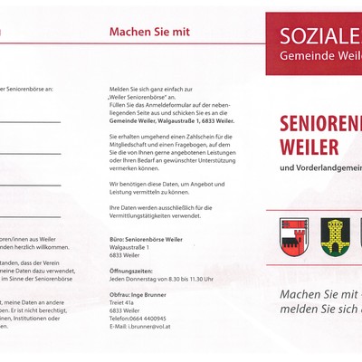 Seniorenbörse Weiler und Vorderlandgemeinden "Senioren helfen Senioren"